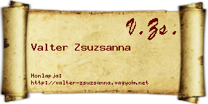 Valter Zsuzsanna névjegykártya